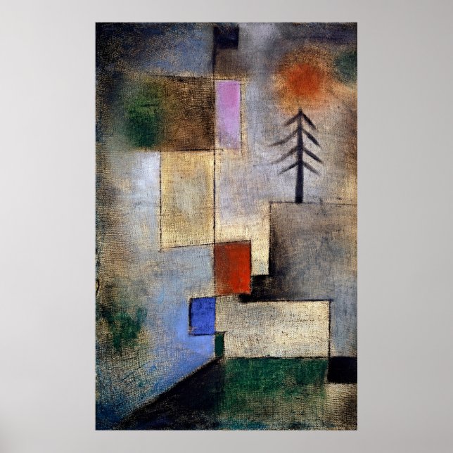 Serene Fir Trees de Paul Klee - Arte abstracto (Frente)