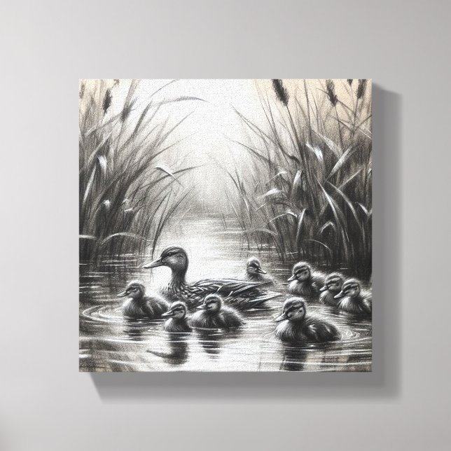 Serene Mother y su lienzo de ducklings (Anverso)
