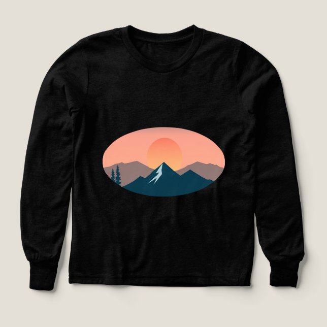 Serene Mountain Sunset  (Diseño frontal)