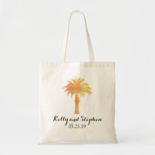 Serene Palm Tree Watercolor Bolsa de invitado de
