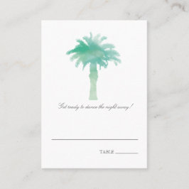 Serene Palm Tree Watercolor | Tarjeta de asiento