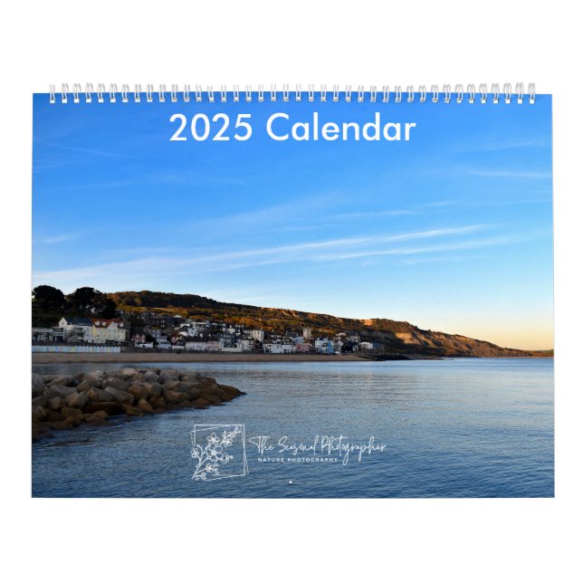 Serene Shores 2025 Calendario de dos páginas grand (Tapa)