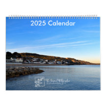 Serene Shores 2025 Calendario de dos páginas grand