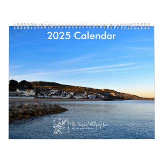 Serene Shores 2025 Calendario de dos páginas grand