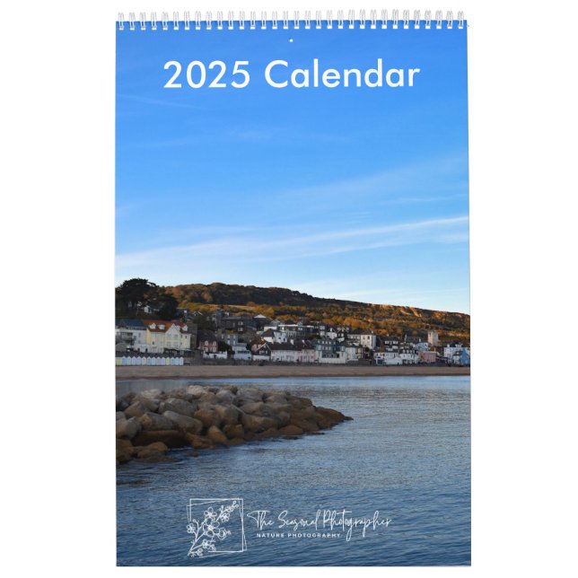 Serene Shores 2025 Calendario medio de una página (Tapa)