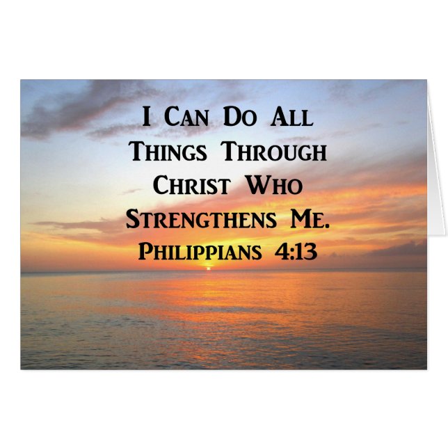 SERENE SUNRISE PHILIPPIANS 4:13 FOTO SCRIPTURE (Anverso (Horizontal))