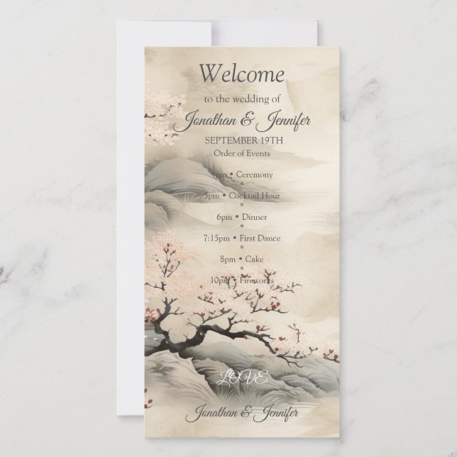 Serene Tranquilidad Tema japonés Ikebana (Anverso)