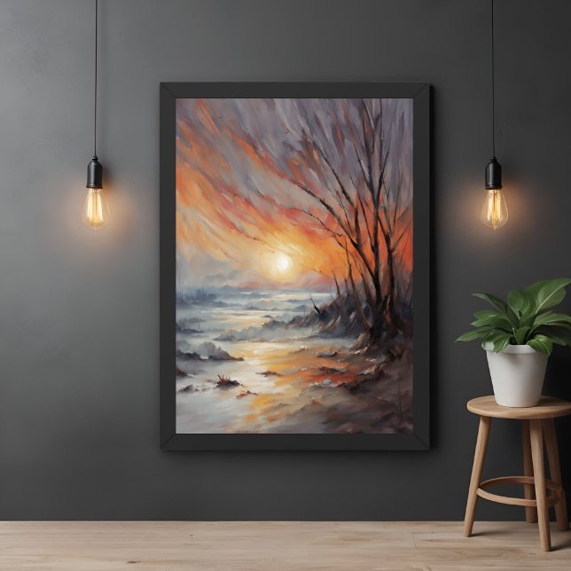 Serene Winter Sunset - Arte paisajístico natural (Subido por el creador)