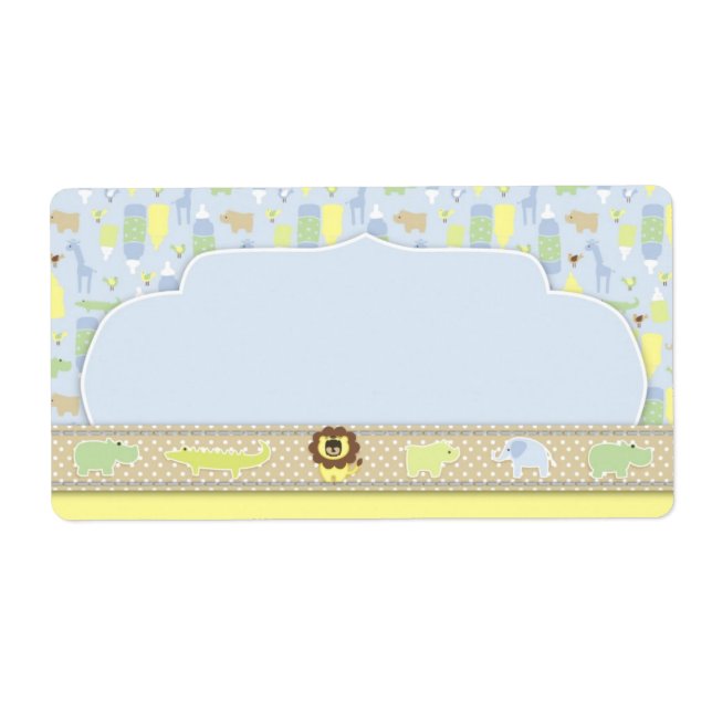 Serengeti Baby Name Etiqueta (Frente)