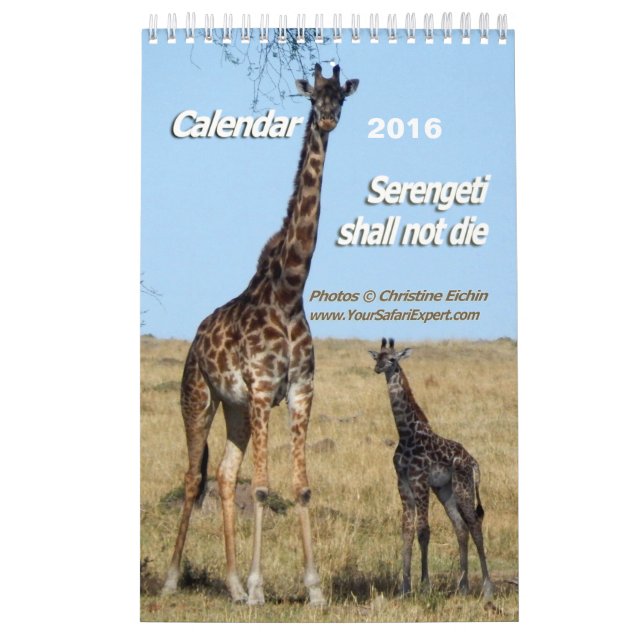 Serengeti no morirá calendario (Tapa)
