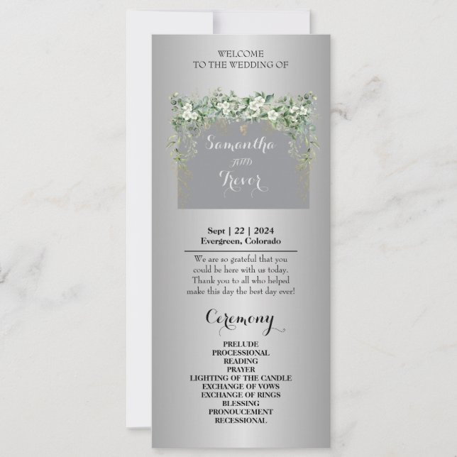 Serenidad Botánica: Tarjeta plana para asuntos flo (Anverso)