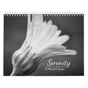 Serenidad: Calendario de fotos en blanco y negro
