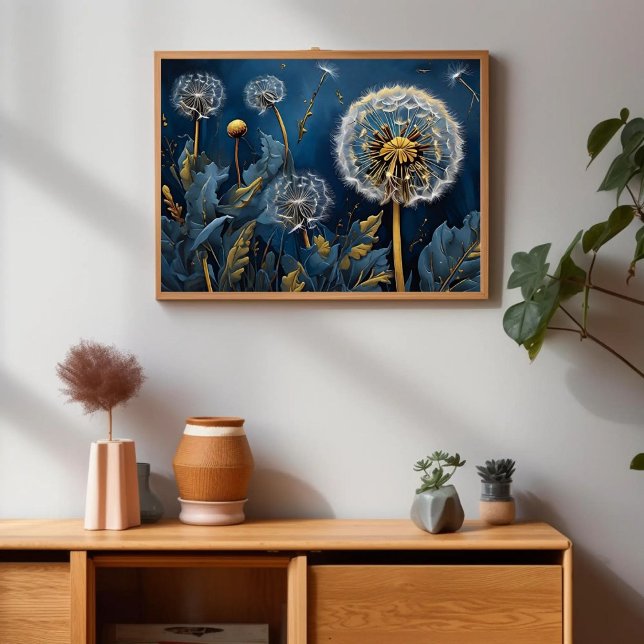 Serenidad con Dandelions en arte de Nightsky AI (Subido por el creador)