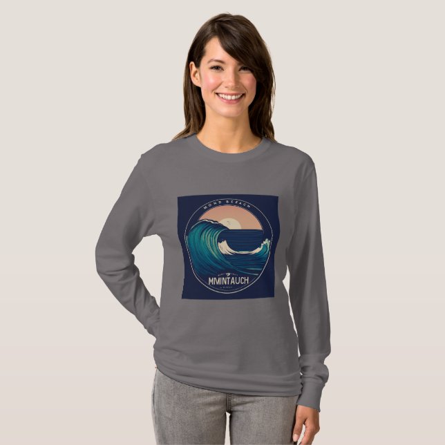 Serenidad de la puesta del sol: camiseta delgada d (Anverso completo)