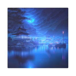 Serenidad de medianoche, arte digital de inspiraci