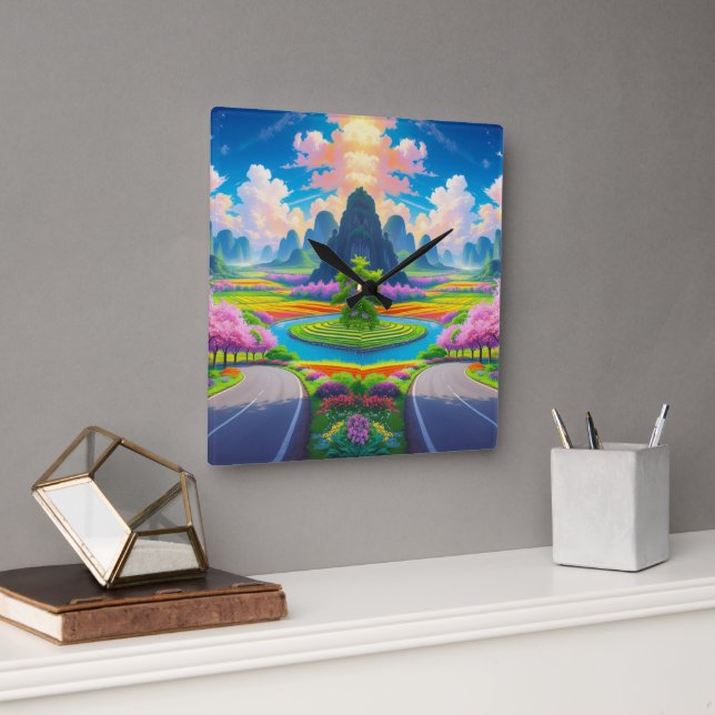 "Serenidad de Primavera - Reloj de pared de sender (Oficina)