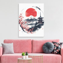 Serenidad del atardecer en el Monte Fuji – Arte de
