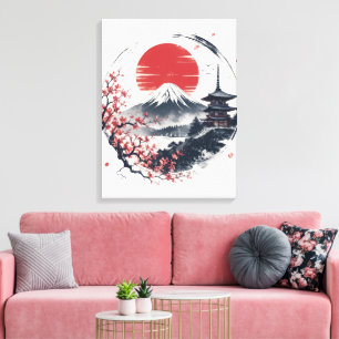 Serenidad del atardecer en el Monte Fuji – Arte de