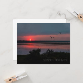 Serenidad del Atardecer | Tarjeta Postal de la Lag