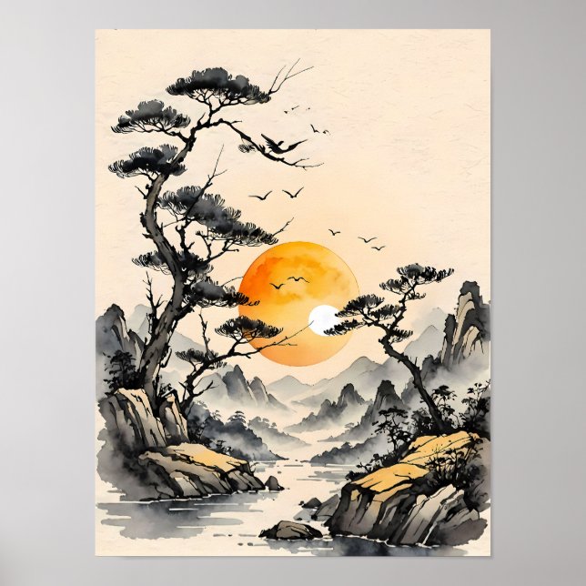 Serenidad en la naturaleza: Arte paisajístico al e (Frente)