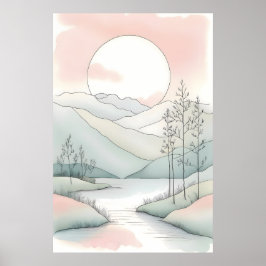 Serenidad en la Simplicidad - Arte Pastel Minimali