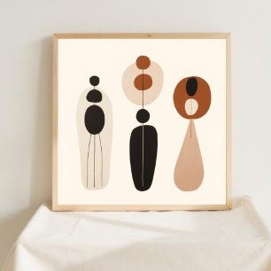 Serenidad Interior – Arte de Línea Minimalista Fem