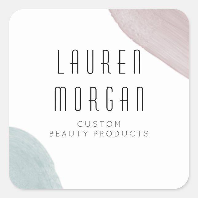 Serenidad moderna | Pegatina de monograma (Anverso)