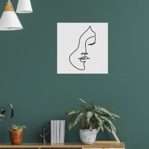 Serenidad – Retrato de Arte de Línea Femenina Mini