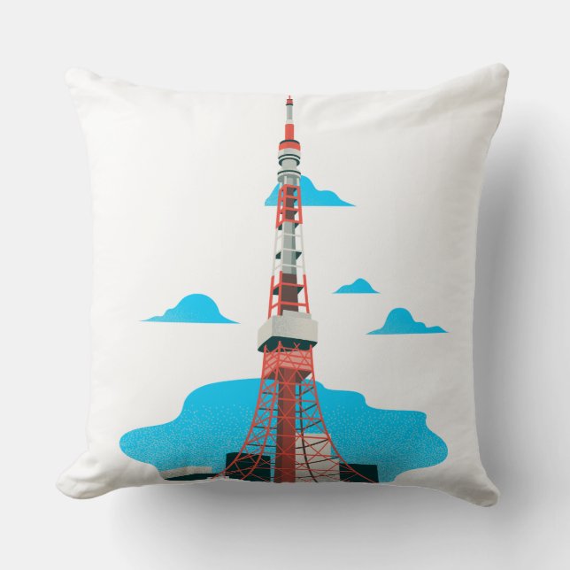 "Serenidad Skyline: almohada de la Torre Azul" (Anverso)