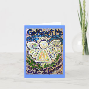 Serenity Prayer Angel Art Note o tarjeta de saludo