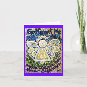 Serenity Prayer Angel Art Note o tarjeta de saludo