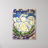 Serenity Prayer Angel Pintura Vestido Arte de tela
