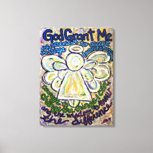 Serenity Prayer Angel Pintura Vestido Arte de tela