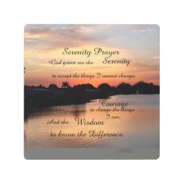 SERENITY PRAYER ARTE DE LA PARED METALIZADO