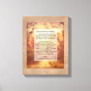 Serenity Prayer envuelto arte de lienzo con cita