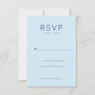 Sereno Azul Minimalista RSVP