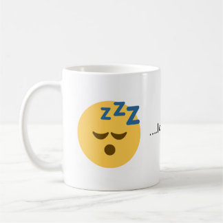 Sería bastante taza de café de la emoji el dormir
