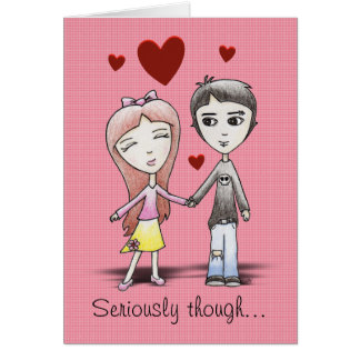 "Seriamente" tarjeta