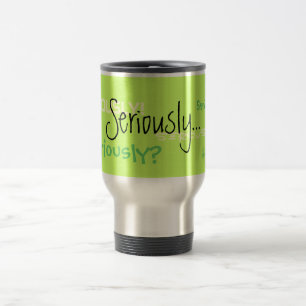 Seriamente taza de café del viaje