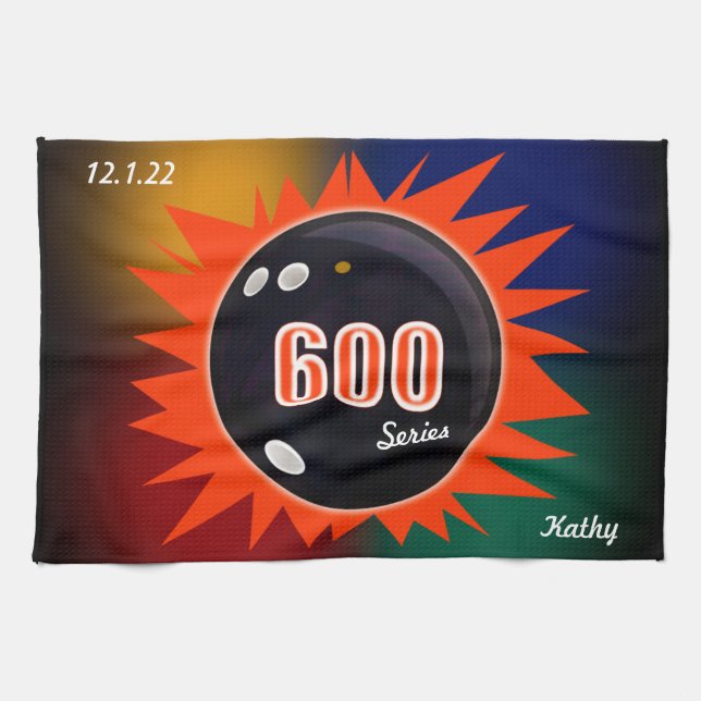 Serie 600 Bowling con colores, toalla (Horizontal)
