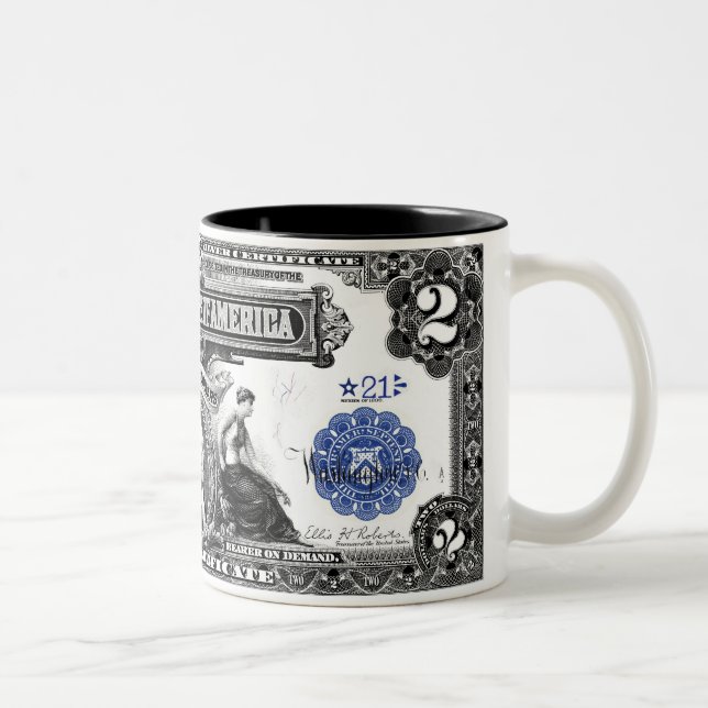 Serie de 1899 2 dólares de taza del certificado de (Derecha)