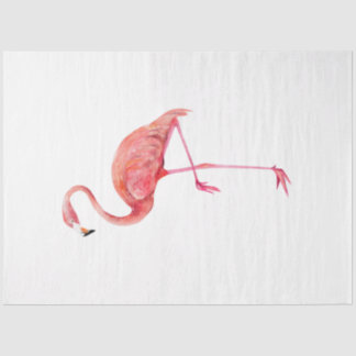 Serie de aves tropicales : Papel de tejidos flamen