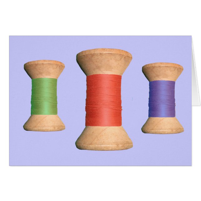 Serie de bobinas de madera vintage (Anverso (Horizontal))