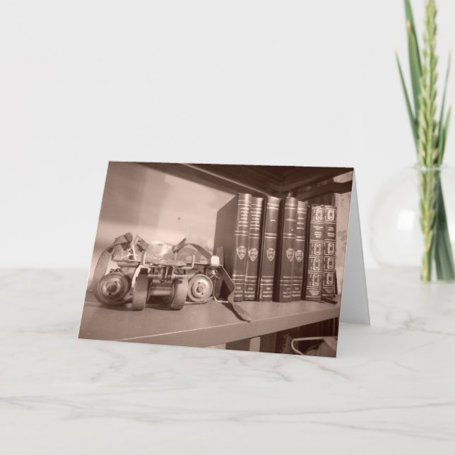 "SERIE DE CUENTOS: Libros Antiguos" Tarjeta de Cum (Anverso)