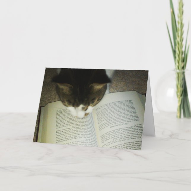 "SERIE DE CUENTOS: Snugafur Reads" Tarjeta de cump (Anverso)