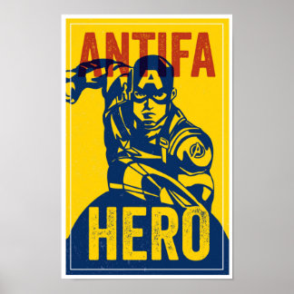SERIE DE HÉROES ANTIFA: Póster del Capitán América