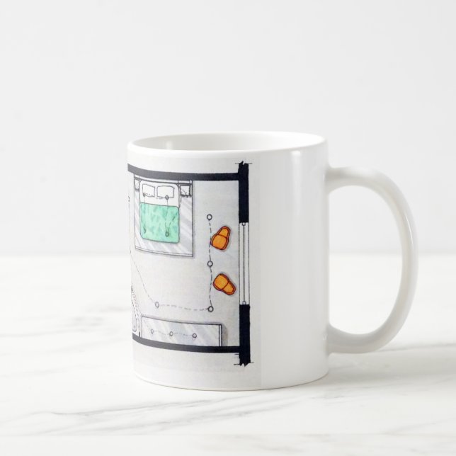 Serie de la taza de la habitación del concepto (Derecha)