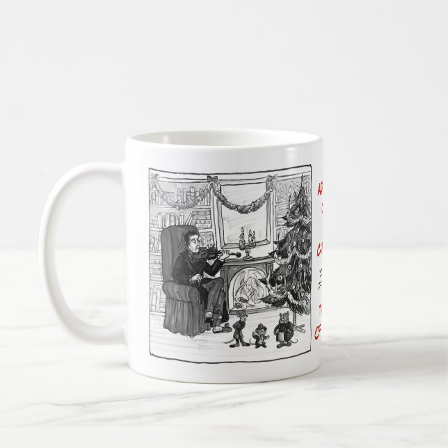 Serie de las DESPUÉS-PALABRAS taza de café AZUL y (Izquierda)