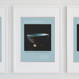 Serie de Posters de la potería Kintî | Azul pálido