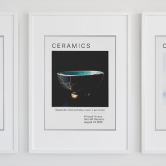 Serie de Posters de la potería Kintî | Blanco